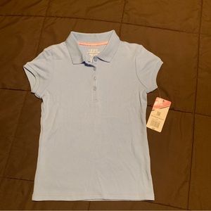 Izod Approved Schoolwear Extra Small XS 6 Girls Polo Shirt Short Sleeve Blue